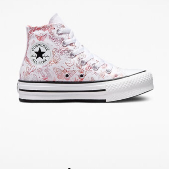 Converse Kids High-Tops - White and Pink - Picture 1 of 9